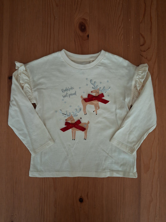 Christmas 'Rudolph's Best Friend' Long Sleeve Top - Girls 3-4 years - F&F