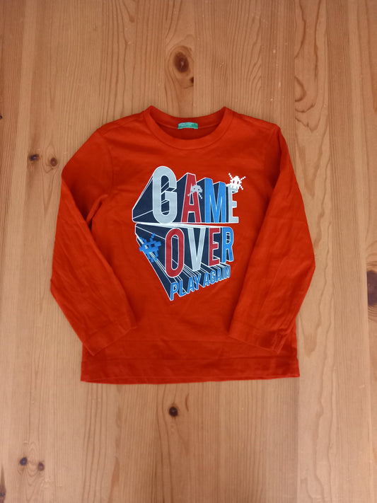 Red 'Game Over' Long Sleeve Top - Boys 3-4 years - United Colors Of Benetton