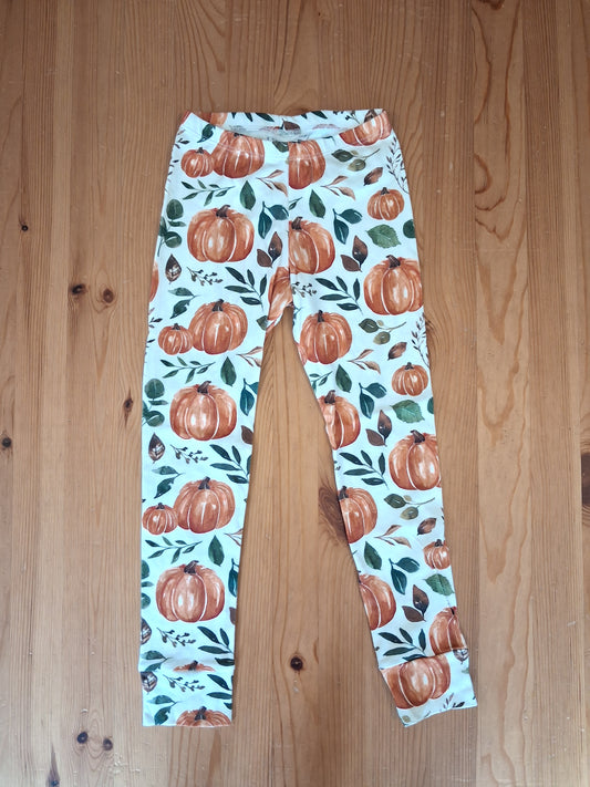 Handmade Pumpkins Leggings - Girls 6-7 years - My Mini Explorers