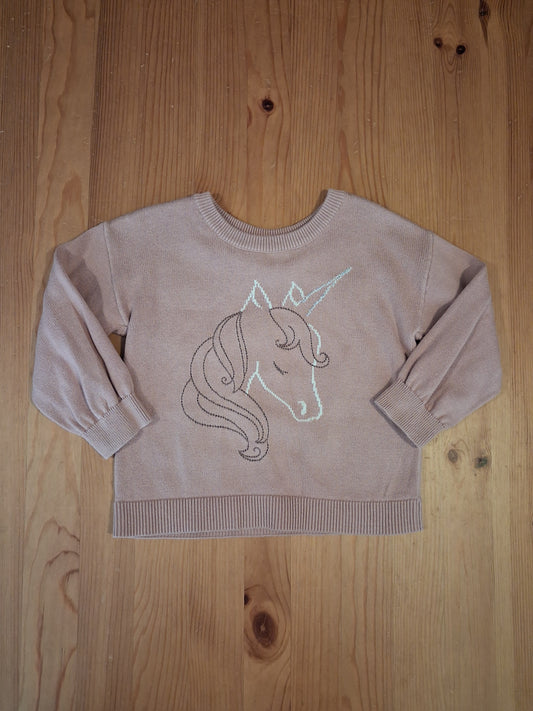 Pink Unicorn Jumper - Girls 3 years - Baby Gap