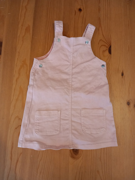Light Pink Lined Denim Pinafore Dress - Girls 18-24 months - M&S