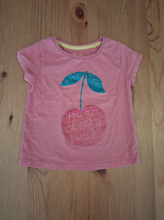 Pink Glittery 'You Are Cherry Sweet' T-Shirt - Girls 18-24 months - TU