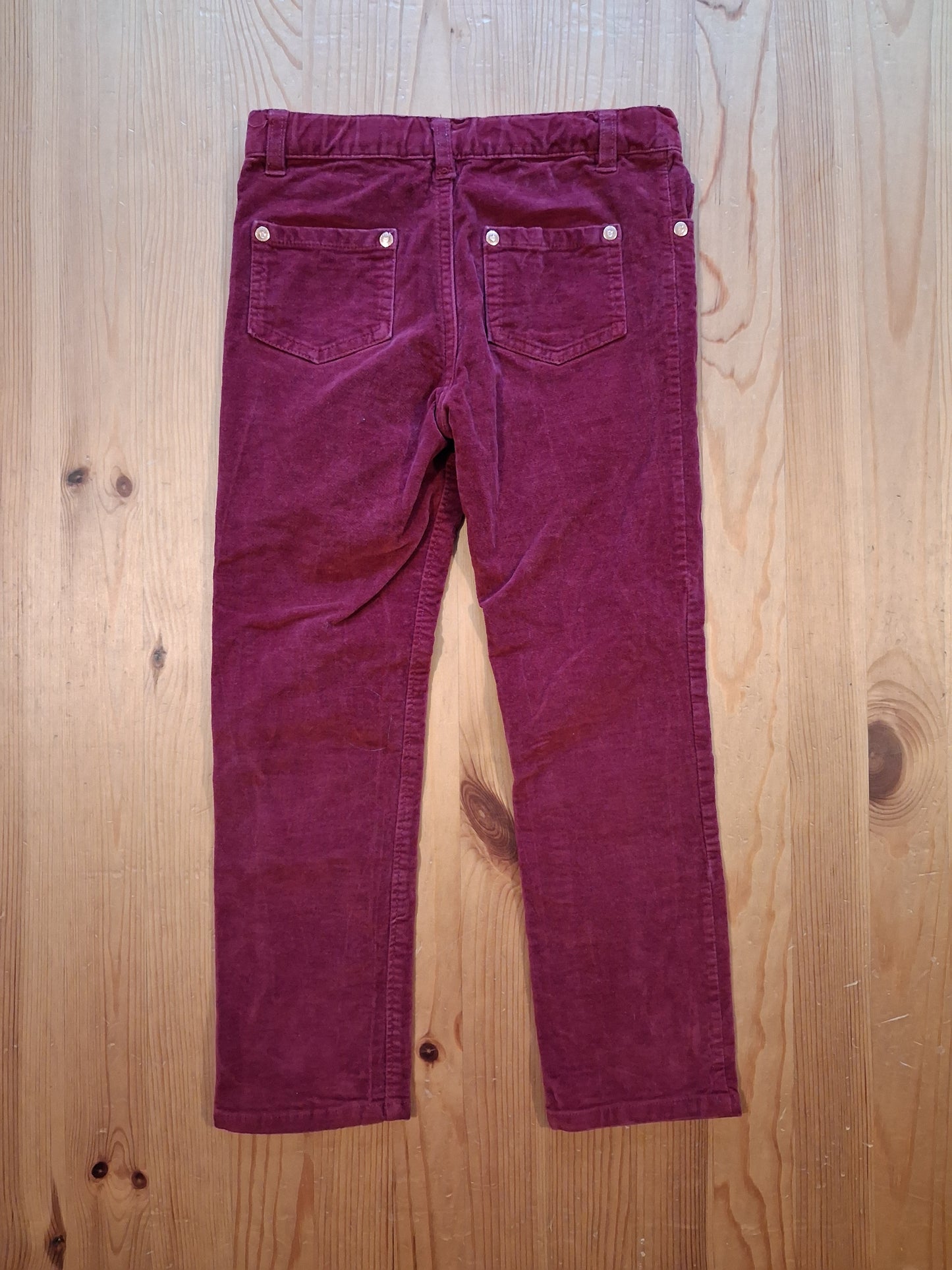 Plum Coloured Soft Feel Trousers With Adjustable Waistband - Girls 7 years - John Lewis