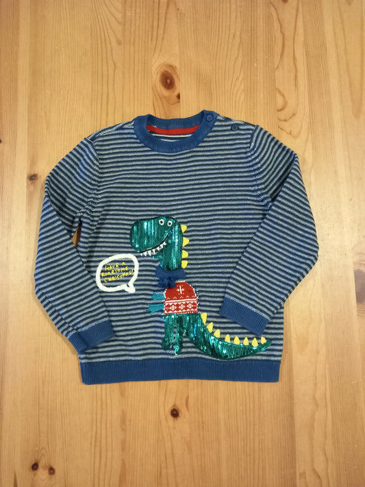 Dinosaur Christmas Jumper - Boys 5-6 years - Mothercare
