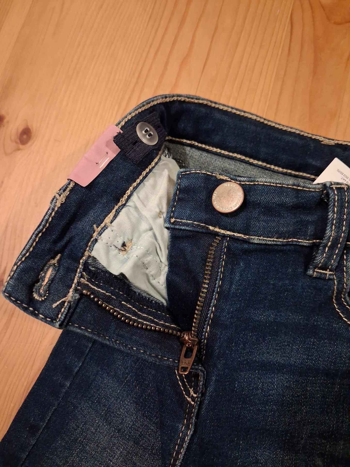 Navy Skinny Jeans With Adjustable Waistband (BNWT) - Girls 5 years - Next