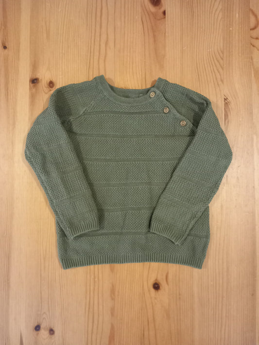 Green Knitted Style Jumper - Boys 18-24 months - TU