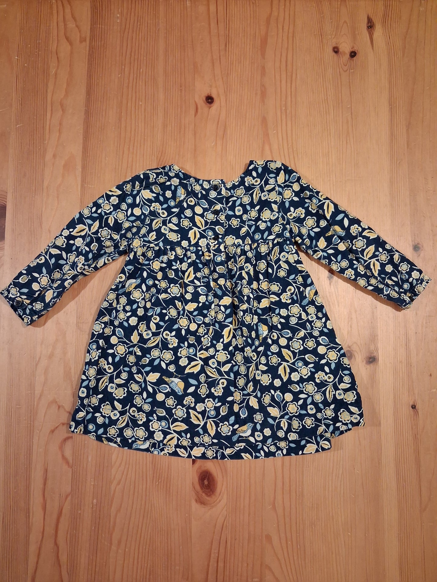 Fine Corduroy Flowers & Birds Dress - Girls 12-18 months - Baby Gap