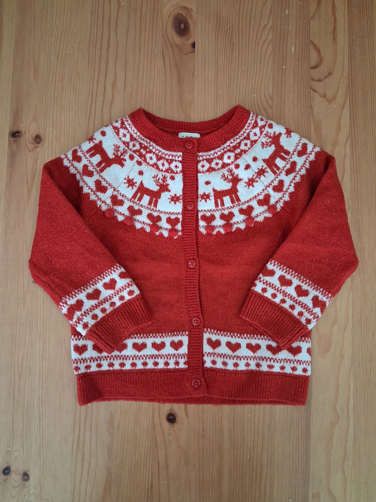 Reindeer Christmas Cardigan - Girls 3-4 years - TU