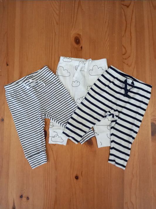 3 x Pairs of Lightweight Trousers With Elasticated Waistbands - Boys 6-12 months - Baby Gap