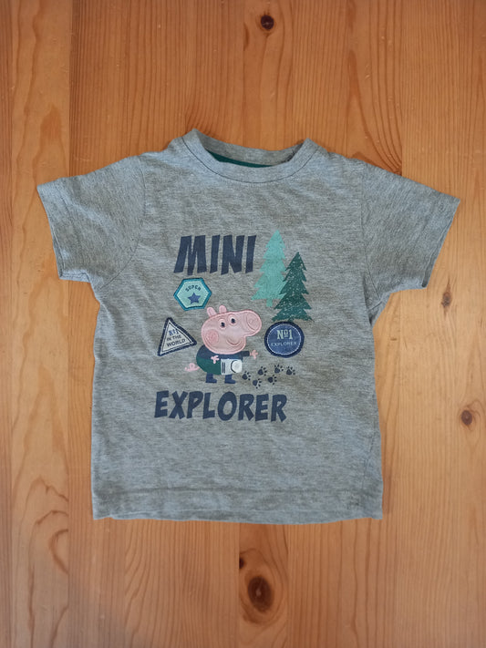 Peppa Pig 'Mini Explorer' T-Shirt - Boys 2-3 years - Home Bargains