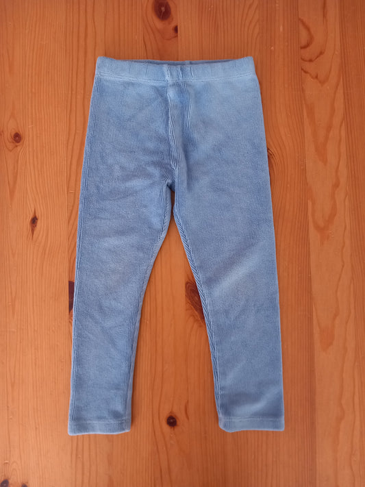 Light Blue Soft Feel Ribbed Leggings - Girls 2-3 years - Matalan