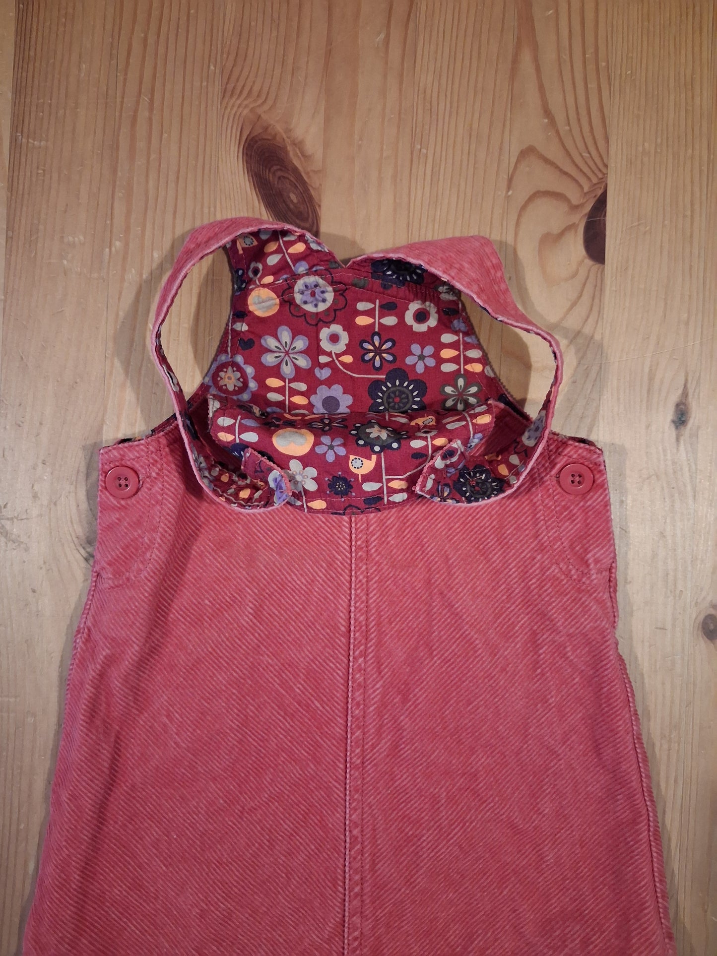 Pink Hearts Pinafore Dress - Girls 12-18 months - Mothercare