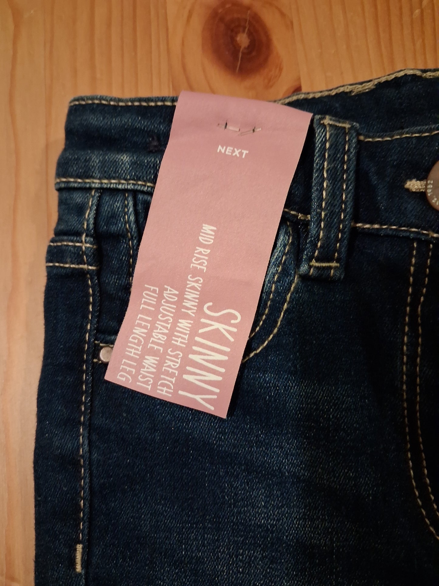 Navy Skinny Jeans With Adjustable Waistband (BNWT) - Girls 5 years - Next