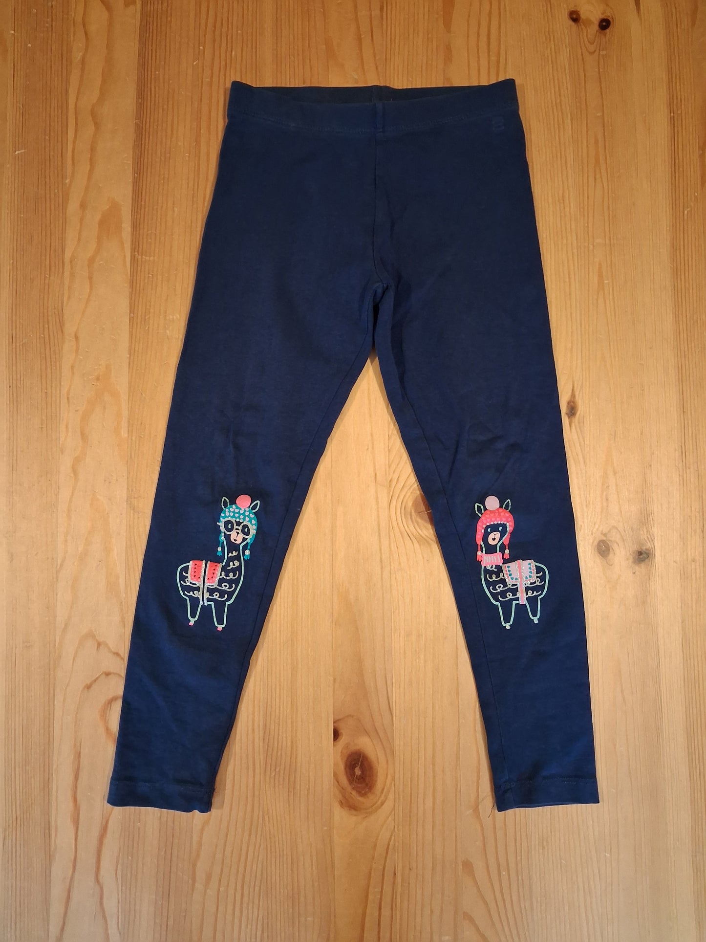 Navy Llamas Leggings - Girls 5-6 years - M&S