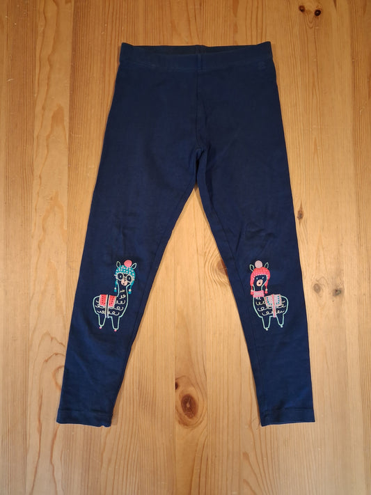 Navy Llamas Leggings - Girls 5-6 years - M&S