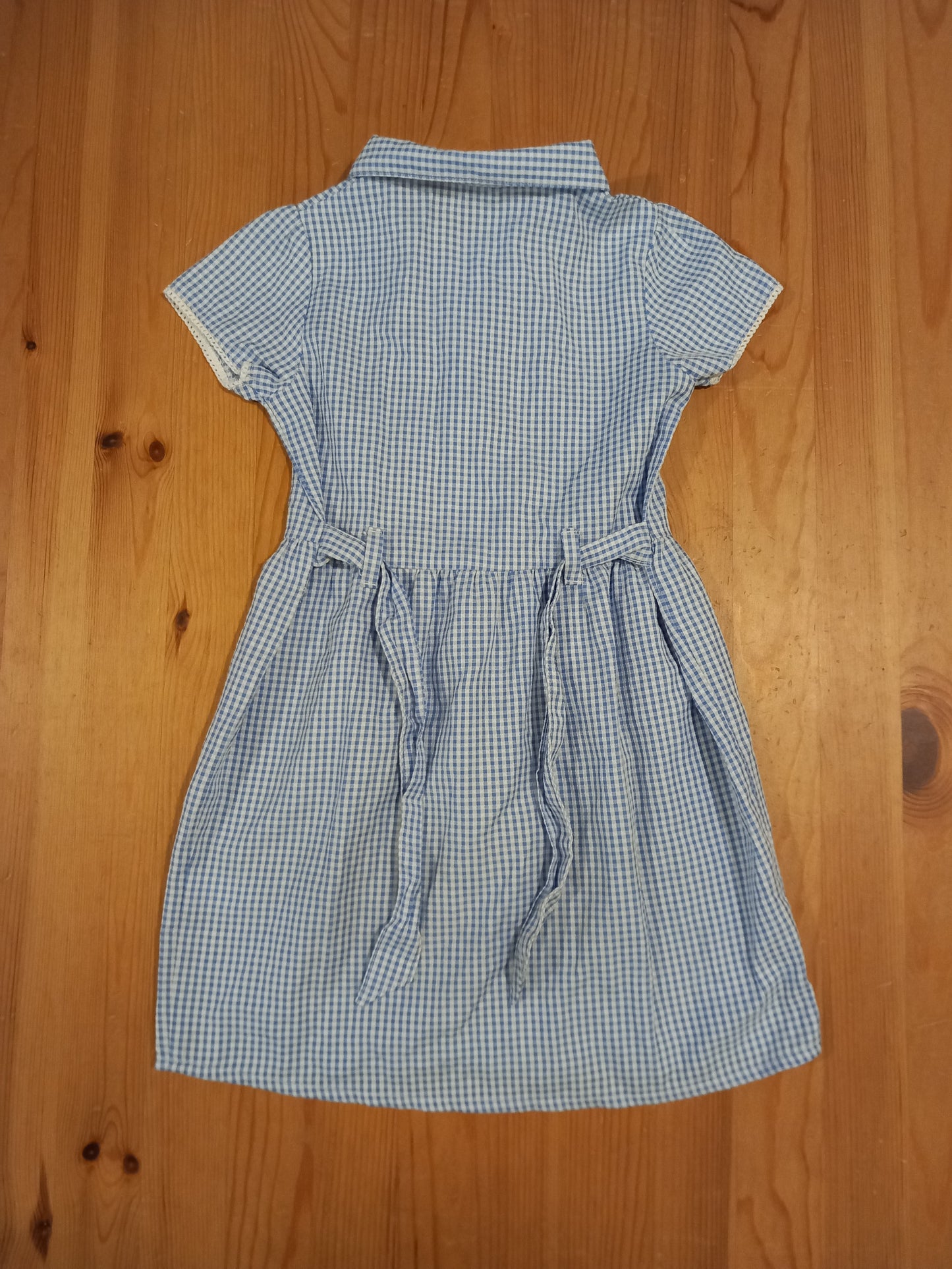 Blue Gingham School Summer Dress - Girls 4 years - TU