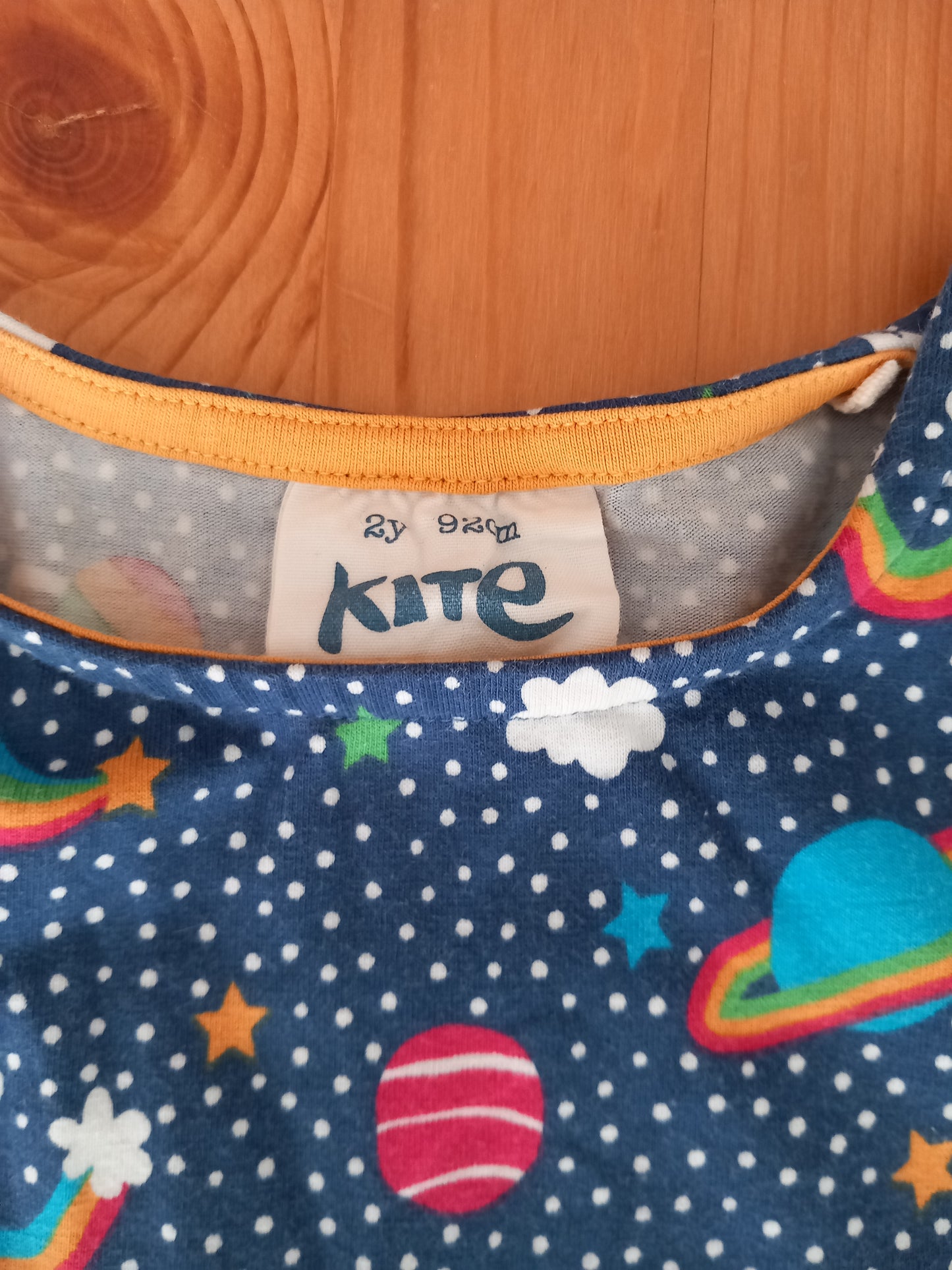 Long Sleeve Planets & Rainbows Dress - Girls 2 years - Kite