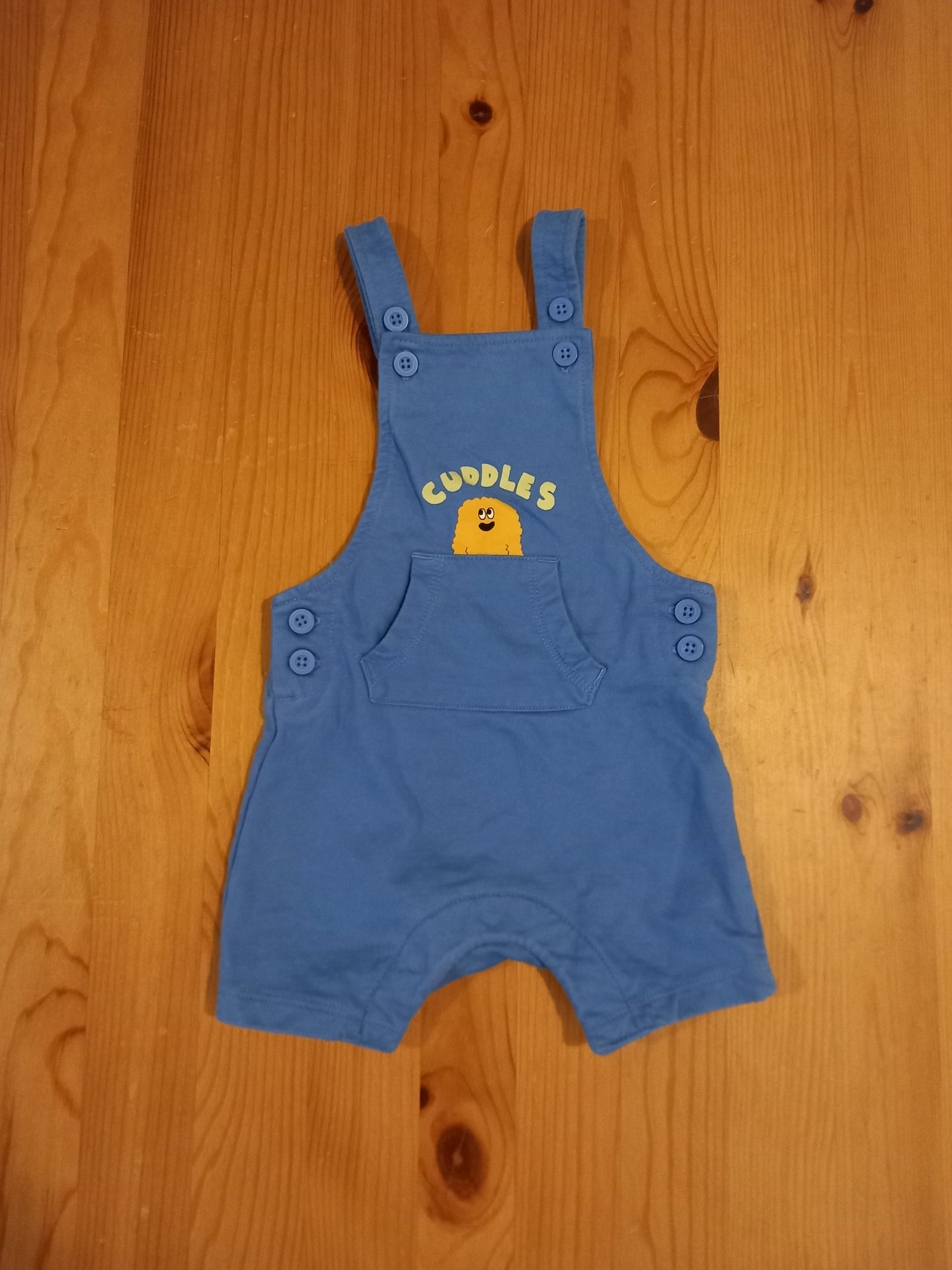 Blue 'Cuddles' Shorts Dungarees - Boys 3-6 months - John Lewis