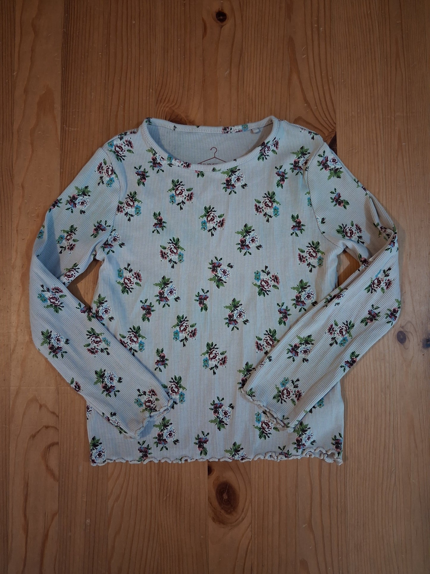 Floral Ribbed Long Sleeve Top - Girls 4-5 years - Next