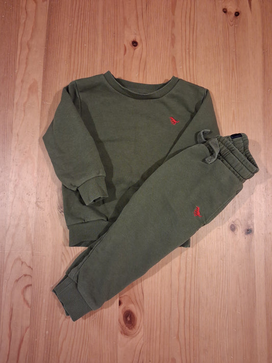 Olive Green Sweatshirt & Joggers Set - Boys 12-18 months - Next