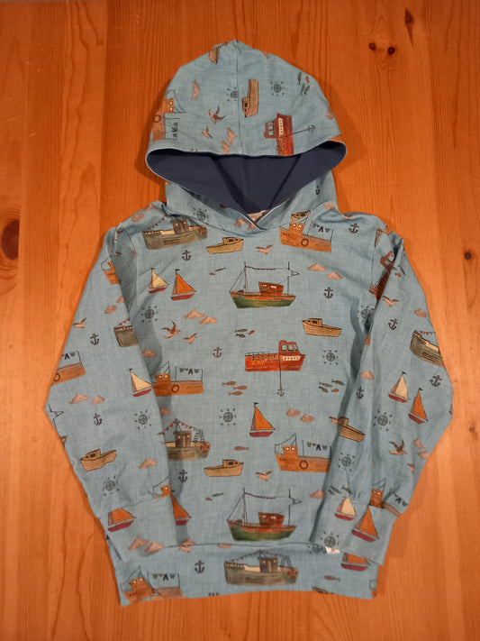 Handmade Boats Hoodie - Boys 6-7 years - Popsy & Mama