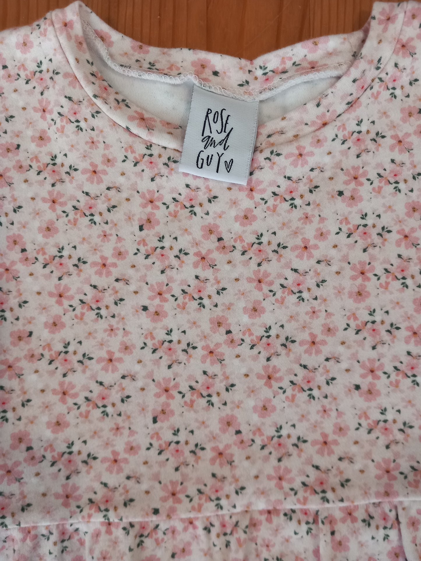 Handmade Light Pink Floral Dress - Girls 5-6 years - Rose & Guy