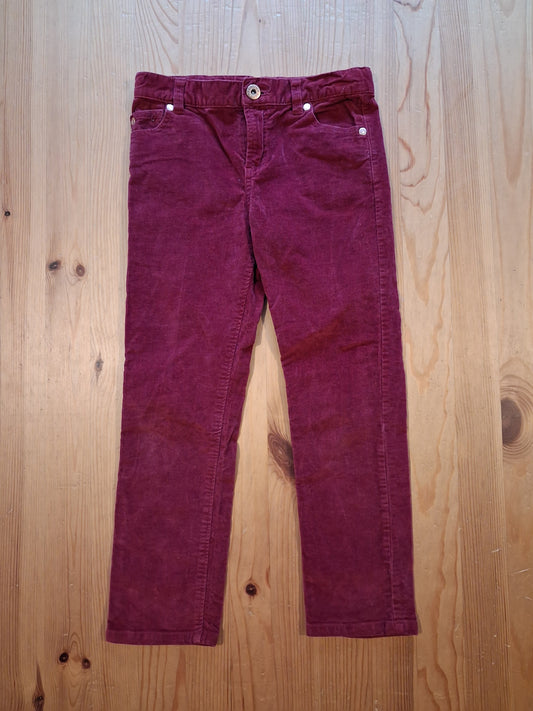 Plum Coloured Soft Feel Trousers With Adjustable Waistband - Girls 7 years - John Lewis