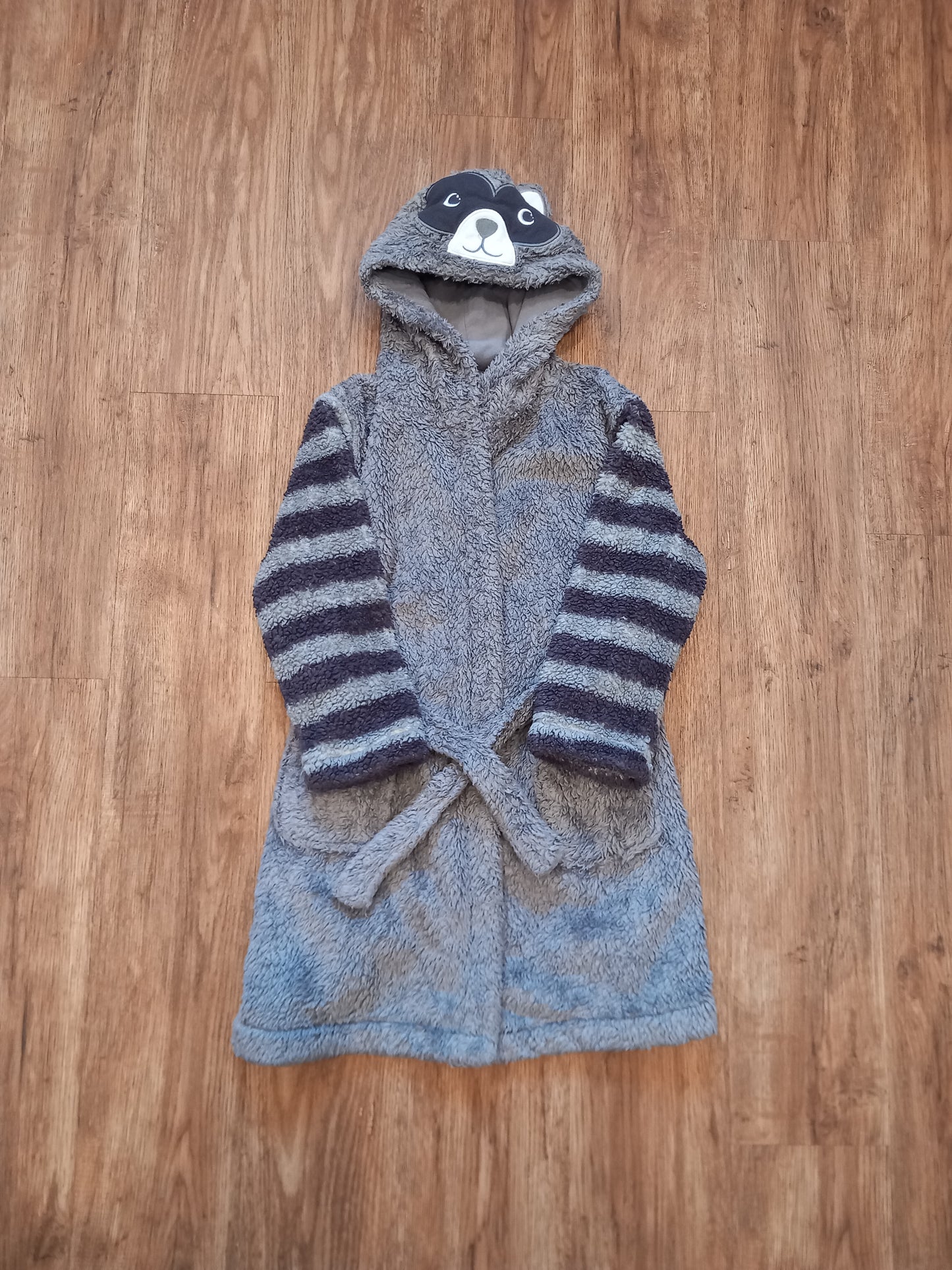 Grey Raccoon Dressing Gown - Unisex 5-6 years - George