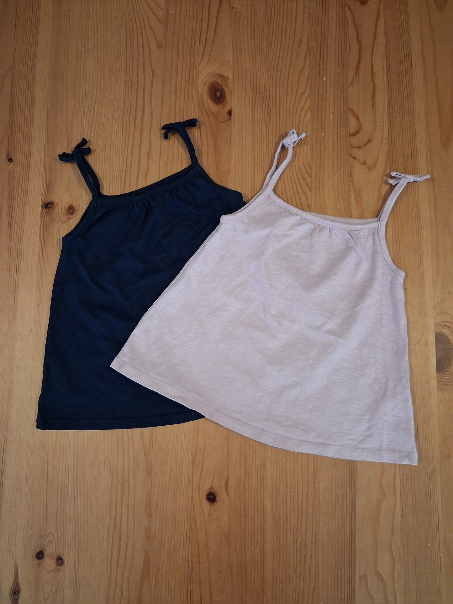 2 x Sleeveless Tops (Navy & Lilac) - Girls 3-4 years - George