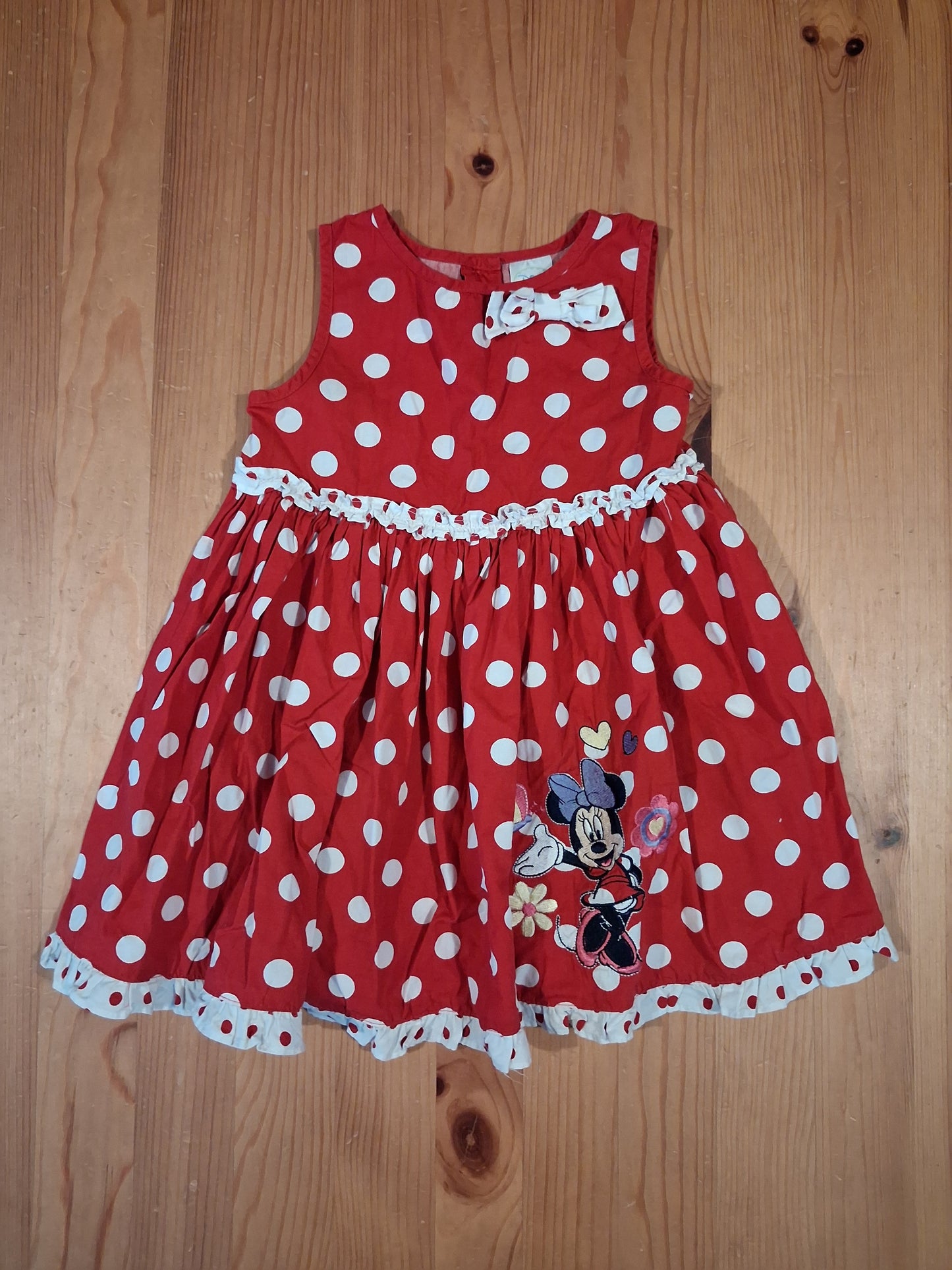 Red Spotty Minnie Mouse Dress - Girls 12-18 months - Disney