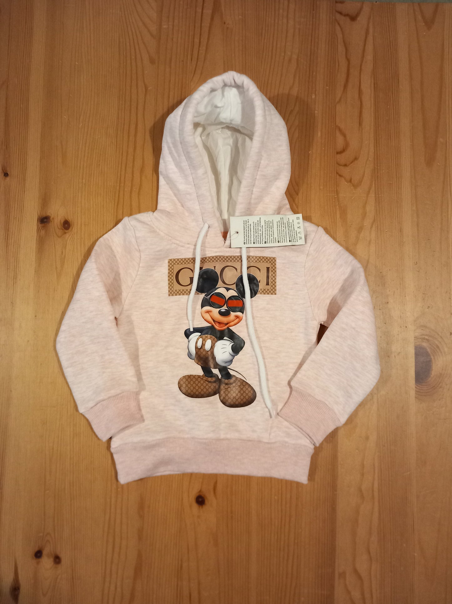 Light Pink Mickey Mouse Hoodie (BNWT) - Girls 18-24 months - Brand Unknown