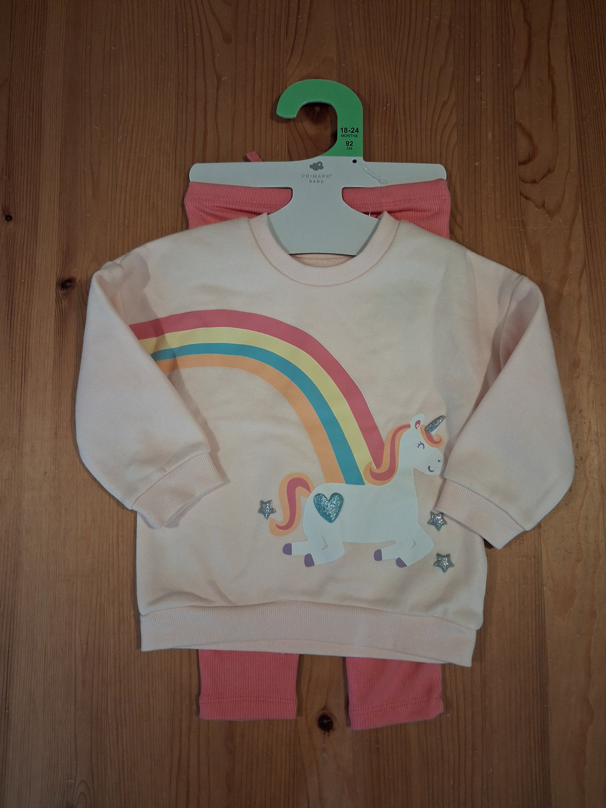 Unicorn Sweatshirt & Ribbed Leggings Set (BNWT) - Girls 18-24 months - Primark