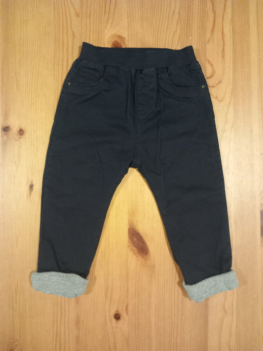 Lined Navy Trousers With Elasticated Waistband - Boys 18-24 months - H&M