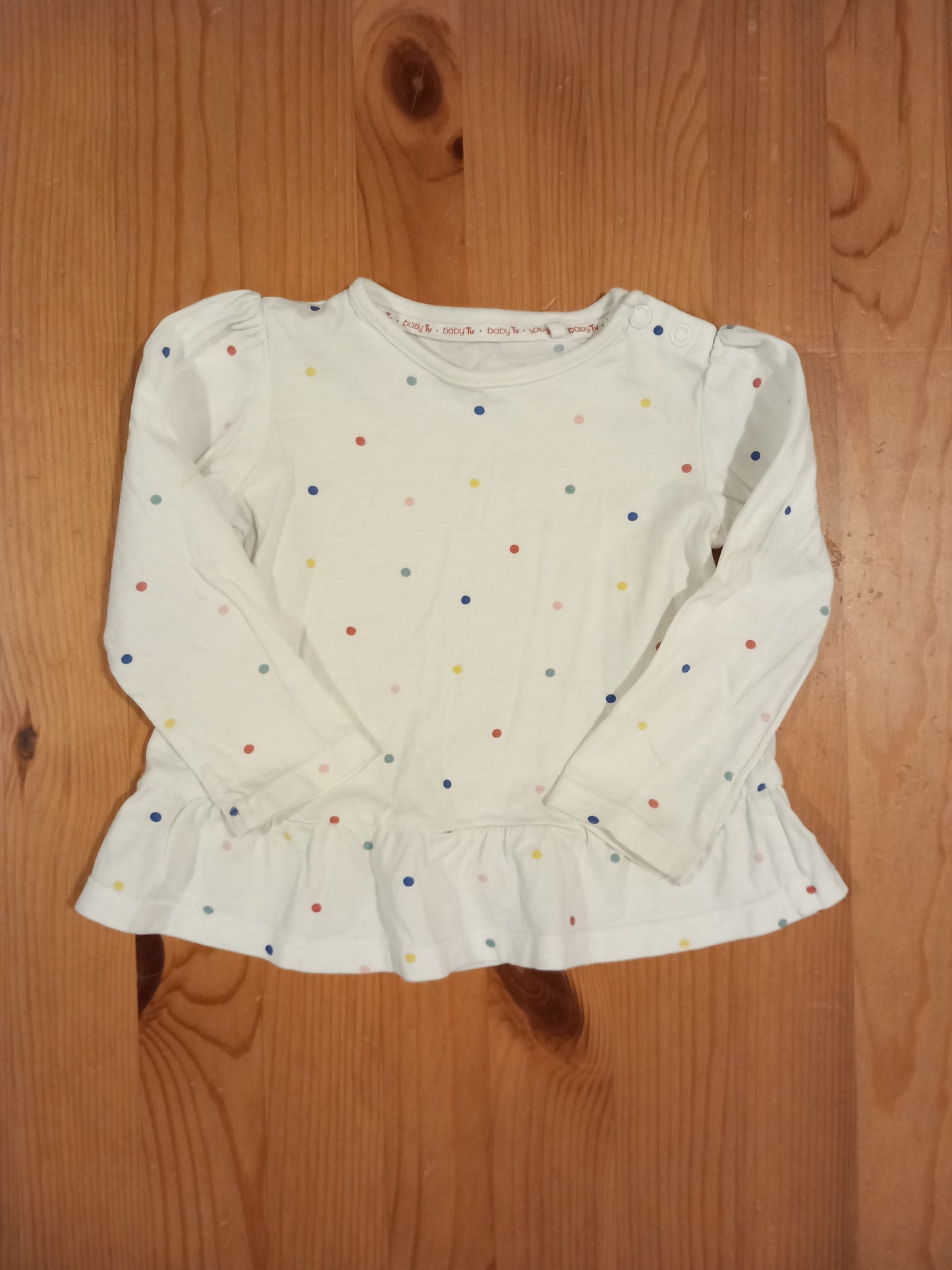 3 x Long Sleeve Tops - Girls 6-9 months - TU