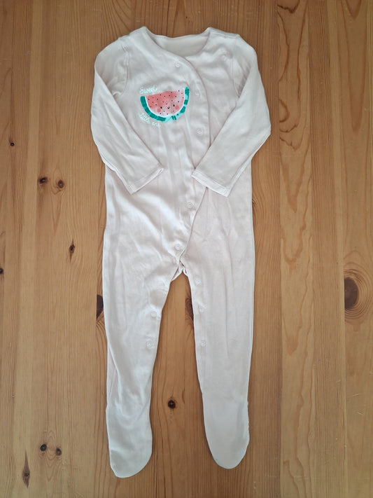 Light Pink 'Sweet Little One' Sleepsuit - Girls 12-18 months - TU