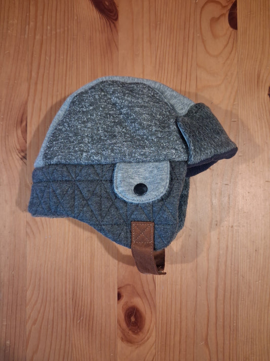 Grey Fleece Lined Hat With Chin Strap - Boys 3-9 months - Next