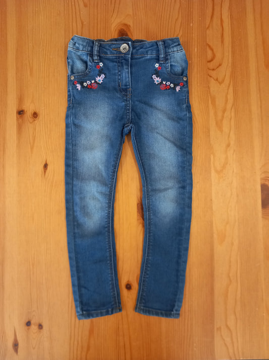 Flowers Jeans - Girls 4-5 years - Next