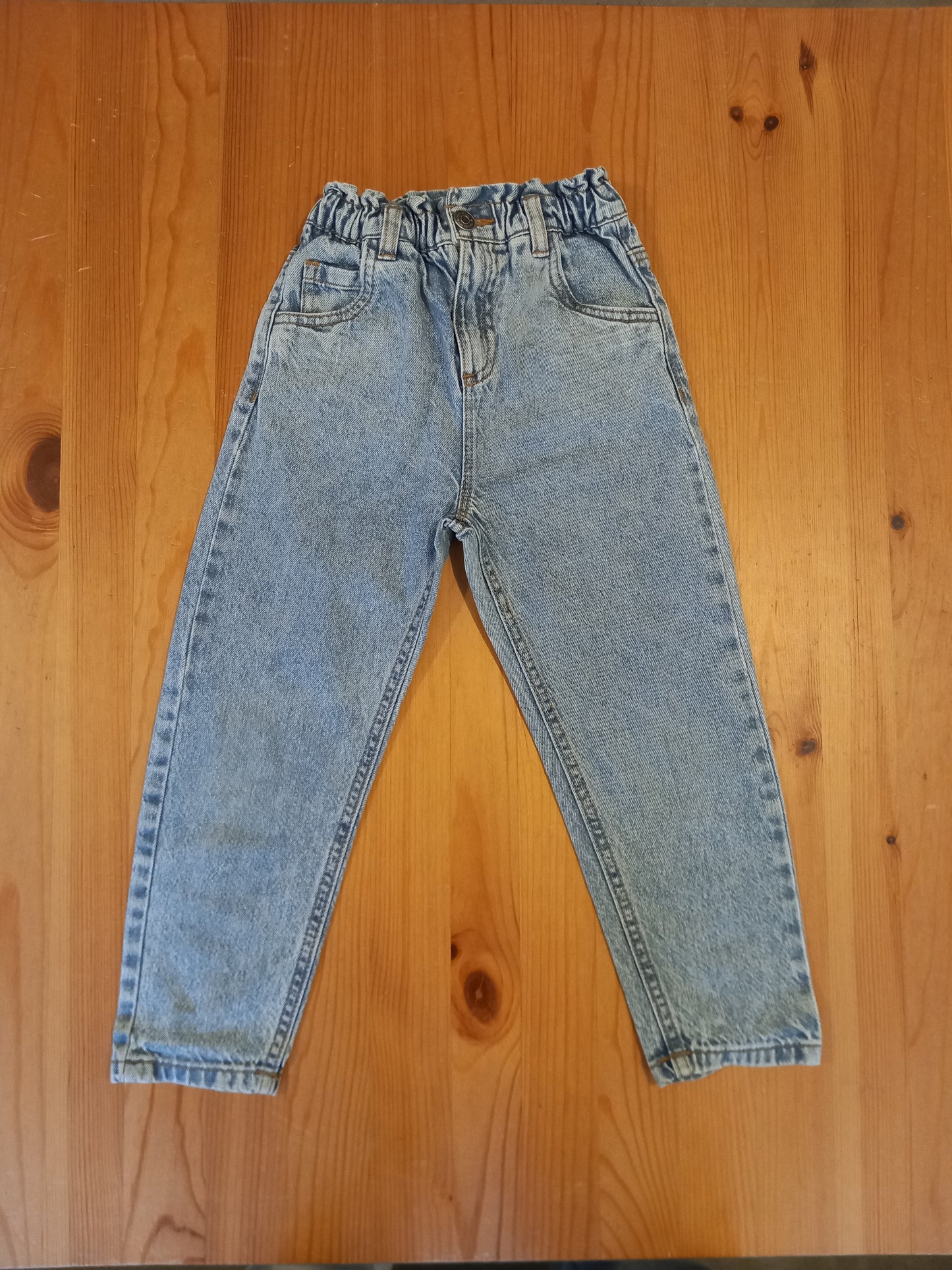 Distressed Look Jeans With Elasticated Waistband - Girls 6 years - TU