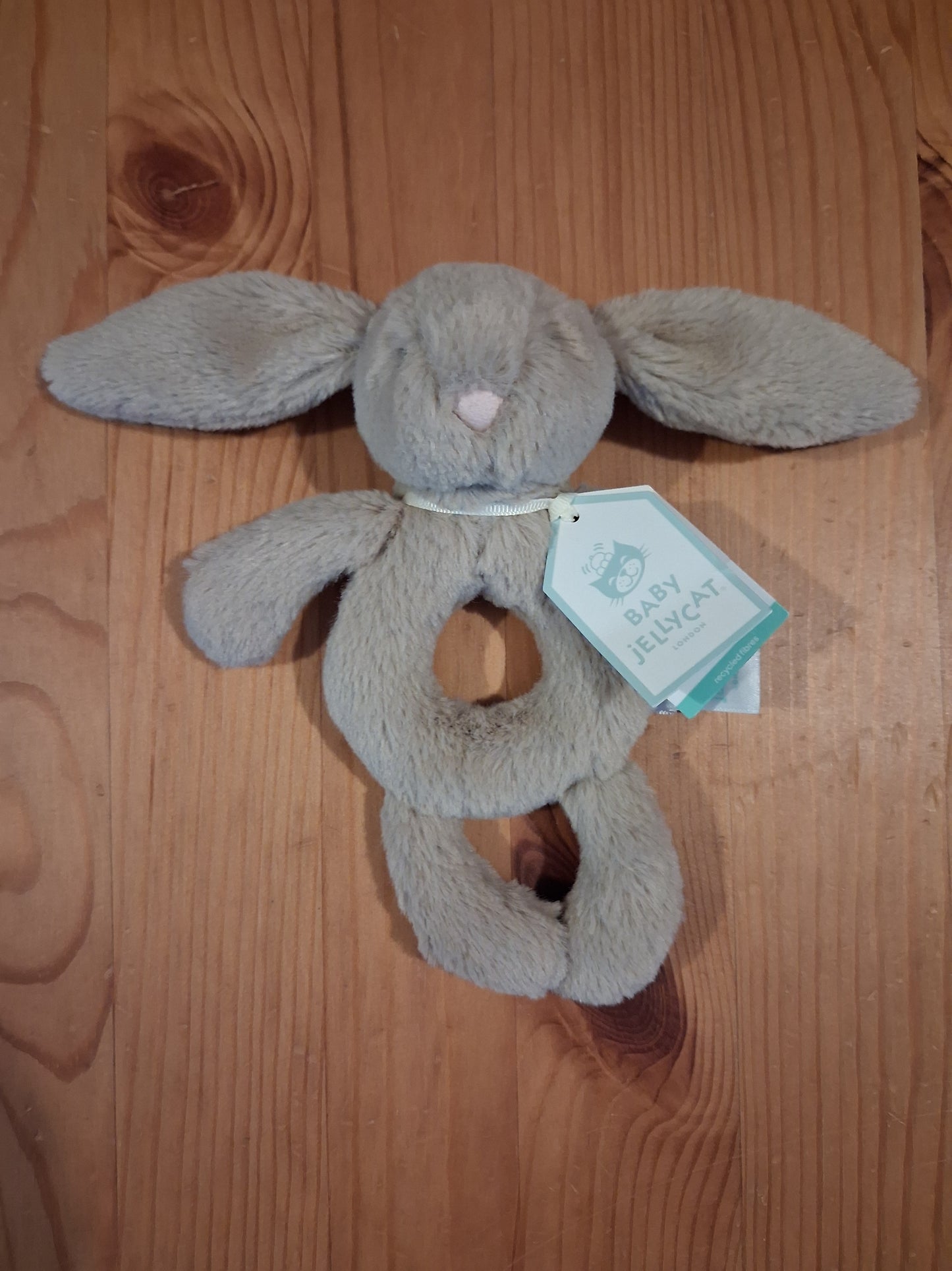 Bashful Beige Bunny Ring Rattle - Unisex - Jellycat