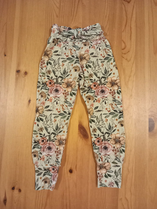 Handmade Floral Bow Front Stretch Trousers - Girls 5-6 years - Hainmade