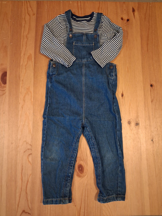 Denim Dungarees & Long Sleeve Bodysuit Set - Boys 2-3 years - M&S