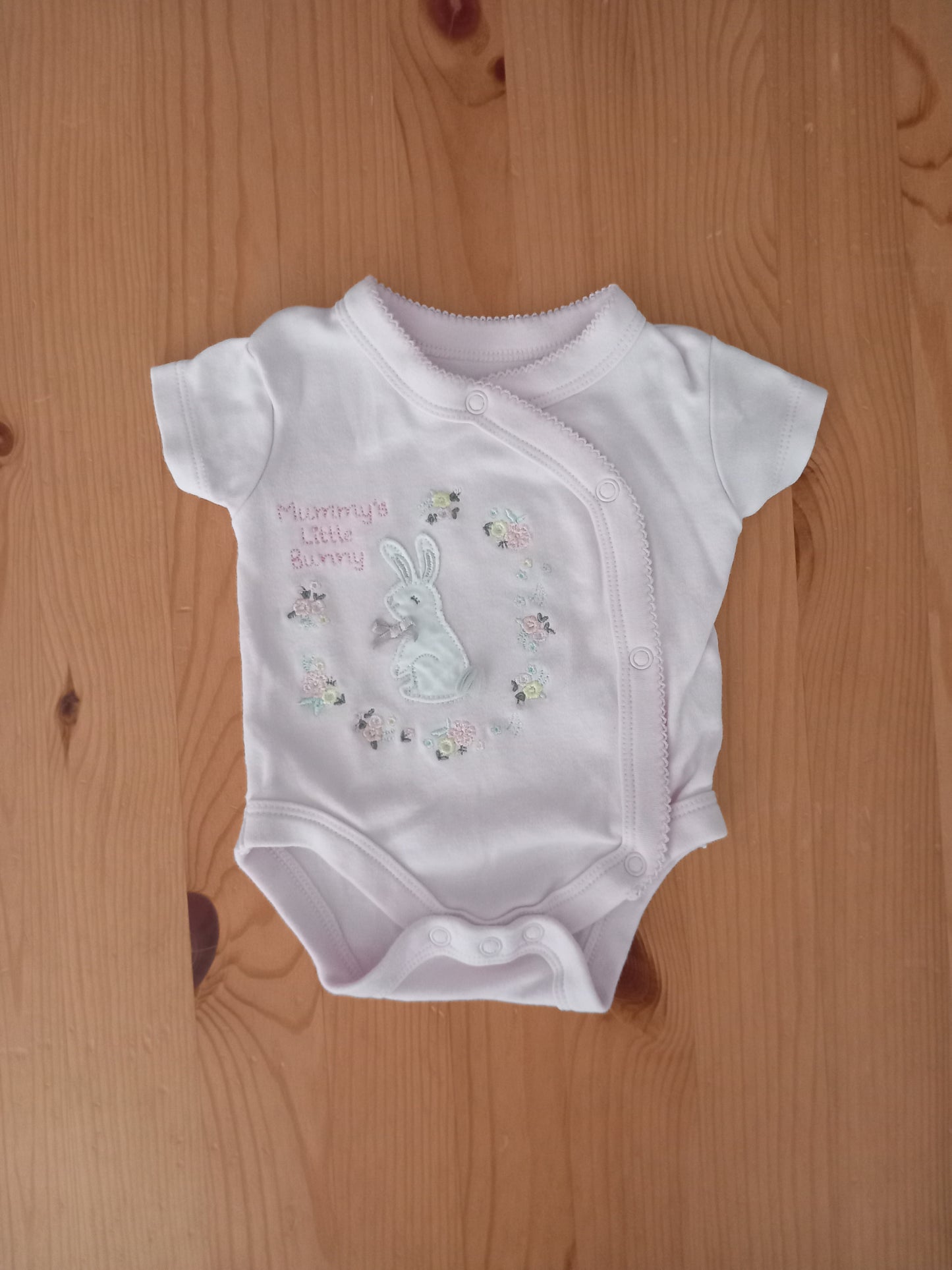 Mummy's Little Bunny Short Sleeve Bodysuit - Girls Newborn - Nutmeg