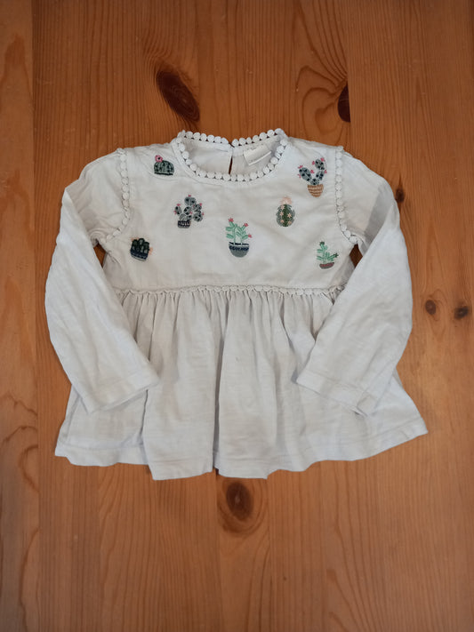 Long Sleeve Cactus Top - Girls 12-18 months - Next
