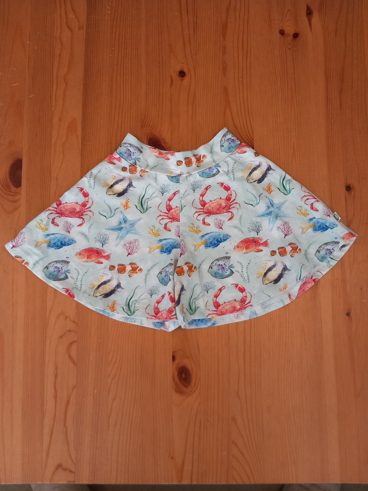 Handmade Sealife/Fish Wide Leg Shorts - Girls 5-6 years - Bunny & Bear Clothing