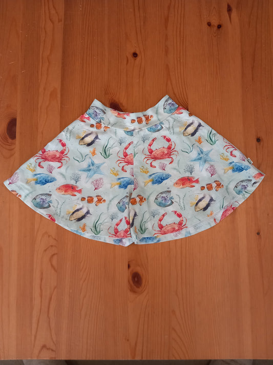 Handmade Sealife/Fish Wide Leg Shorts - Girls 5-6 years - Bunny & Bear Clothing