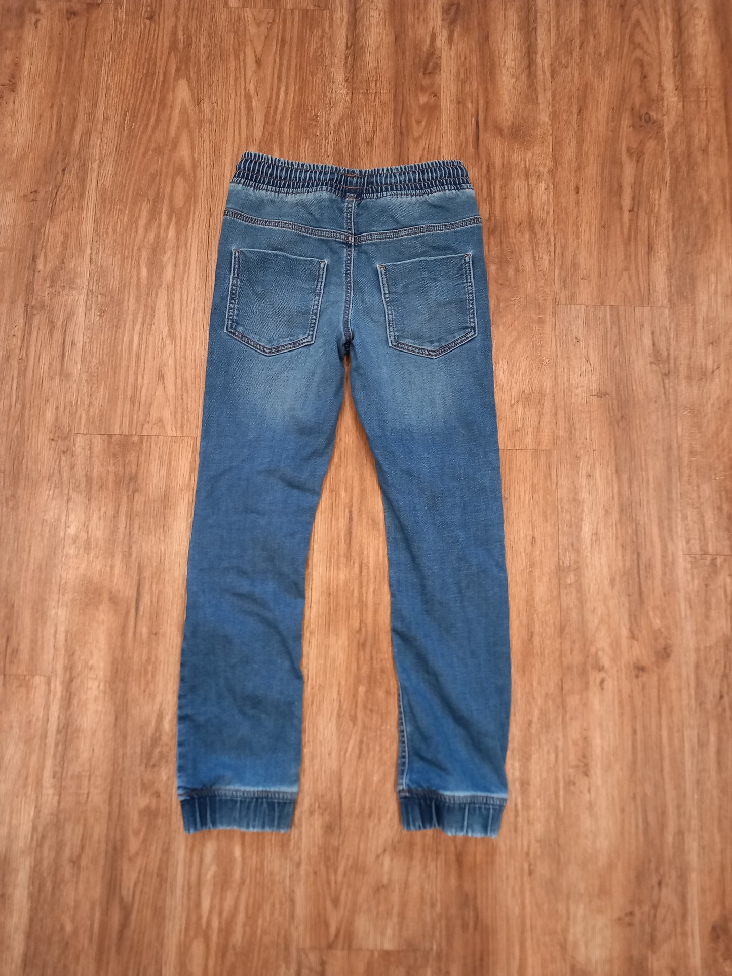 Distressed Look Jeans With Drawstring Elasticated Waistband - Boys 10 years - Matalan