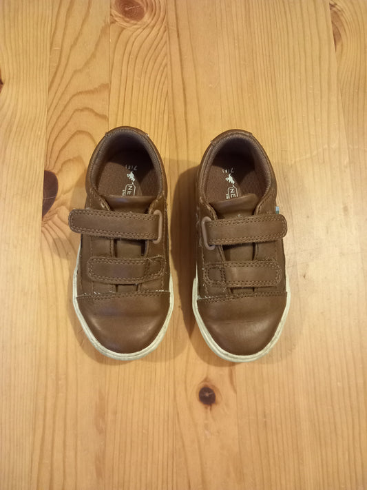 Brown Velcro Fastening Shoes - Boys Size 7f - Next