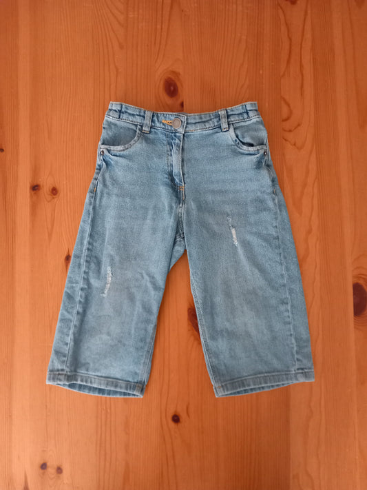 Distressed Look Wide Leg Jeans - Girls 4 years - TU