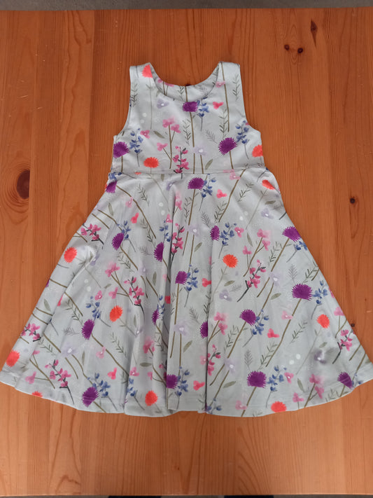 Handmade Flowers Dress - Girls 4-5 years - Me & Three
