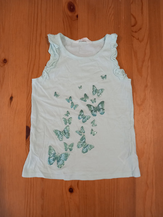 Glittery Butterflies Sleeveless Top - Girls 6-8 years - H&M